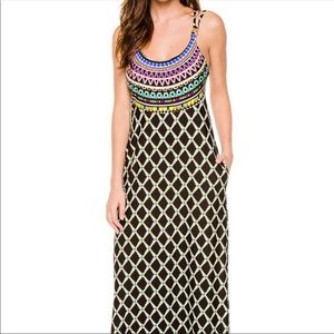 Trina Turk Kon Tiki Swim Cover Maxi Dress Sz S